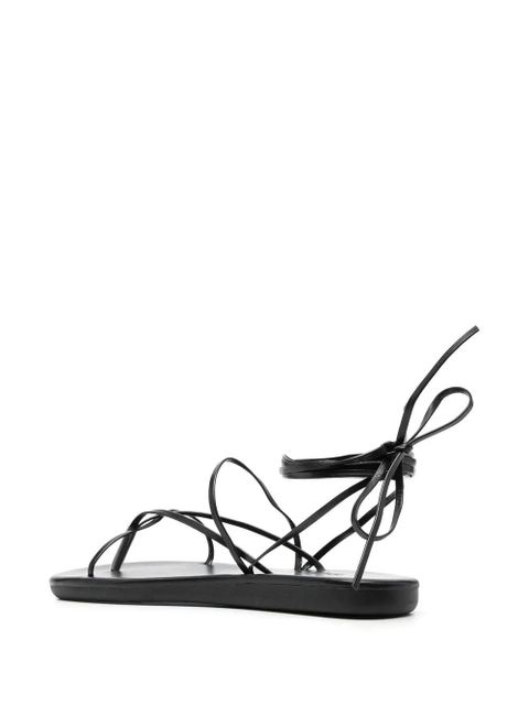 Ancient Greek Sandals leather ankle-tie sandals - Black