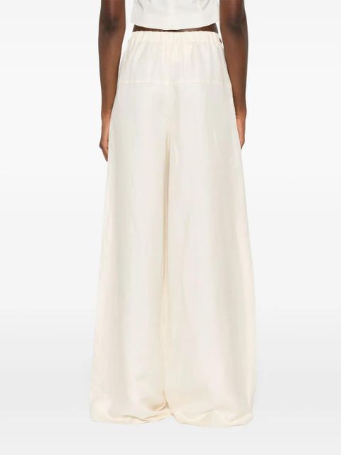 Max Mara linen-blend wide-leg trousers - Neutrals - zdjęcie produktu nr 2