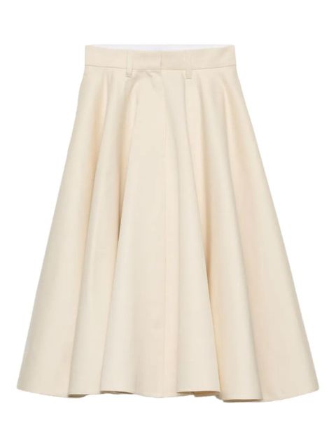 Prada triangle-logo flared skirt - Neutrals - zdjęcie produktu nr 1