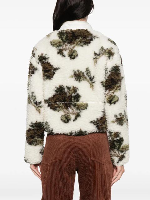 Moncler zip-up shearling-effect jacket - Neutrals