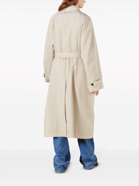 Gucci belted gabardine trench coat - Neutrals