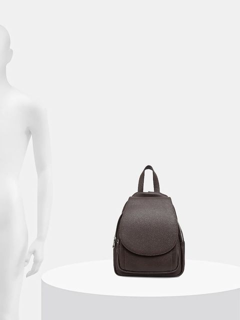 Answear.LAB plecak skórzany damski kolor brązowy mały gładki