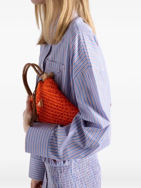 Prada mini crochet tote bag - Orange