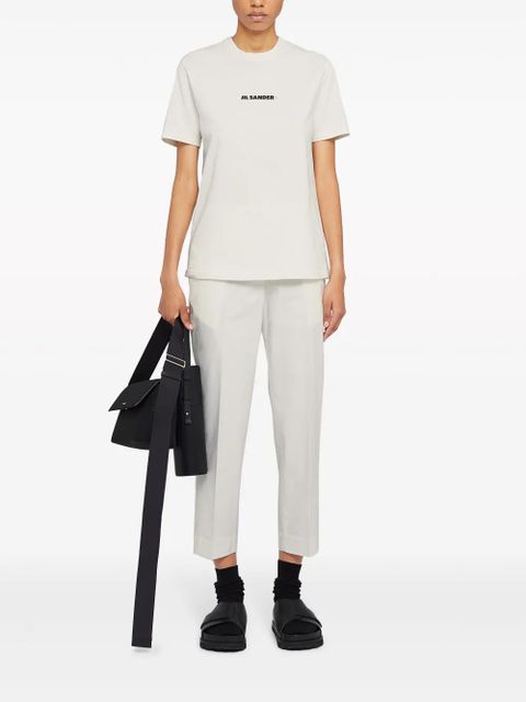 Jil Sander drawstring-waistband cotton trousers - White - zdjęcie produktu nr 2