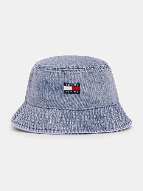 Tommy Jeans kapelusz jeansowy kolor fioletowy bawełniany AW0AW17816 - zdjęcie produktu nr 1