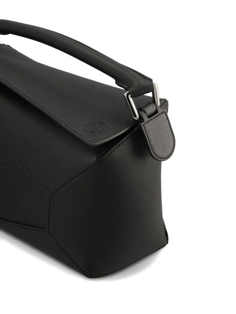 LOEWE small Puzzle leather tote bag - Black