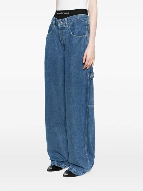 Alexander Wang Prestyled logo-waist jeans - Blue