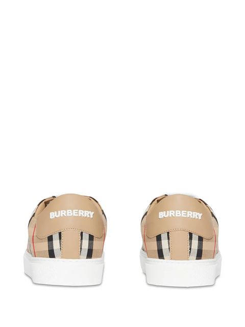 Burberry Vintage Check lace-up sneakers - Brown