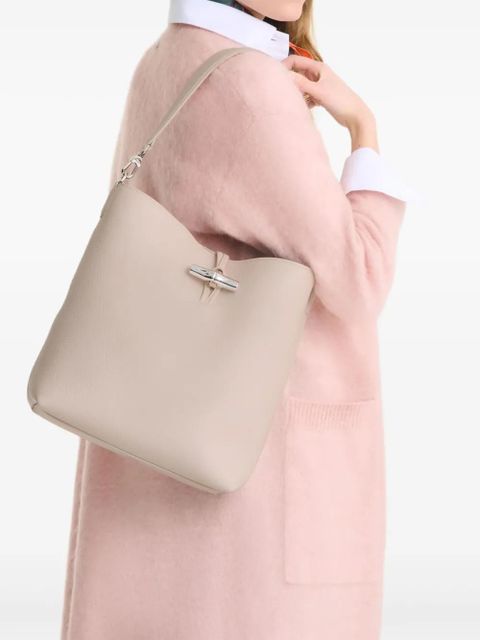 Longchamp medium Le Roseau grained-leather shoulder bag - Neutrals - zdjęcie produktu nr 2
