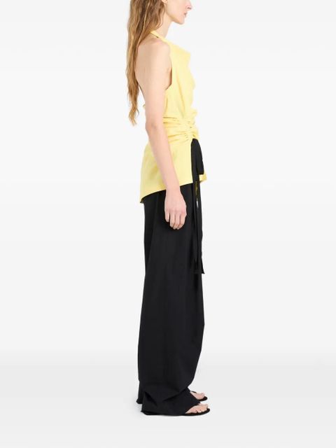 Proenza Schouler Melia ruched halterneck top - Yellow