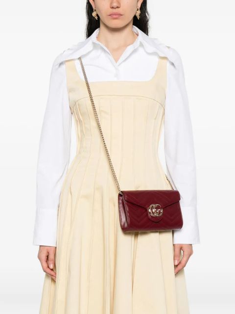 Gucci mini GG Marmont clutch - Red