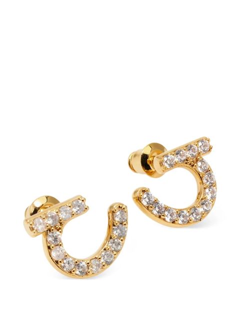 Ferragamo earrings with crystals - Gold