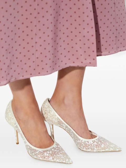 Jimmy Choo Love 85 heeled pumps - White