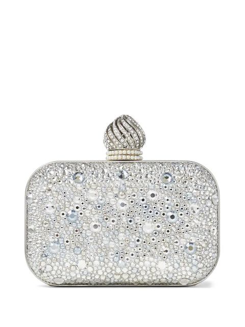 Jimmy Choo micro Cloud clutch bag - Grey