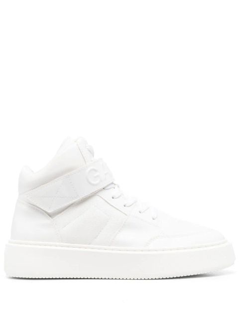 GANNI touch-strap high-top sneakers - White