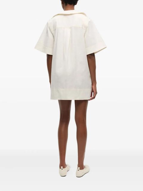 GANNI belted dress - White