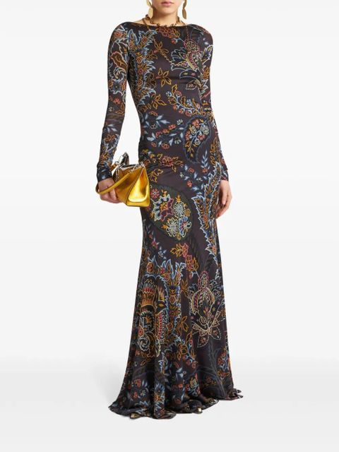 ETRO paisley print maxi-dress - Black