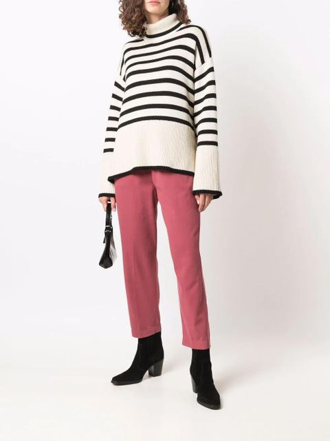 Alysi straight-leg cotton trousers - Red - zdjęcie produktu nr 2