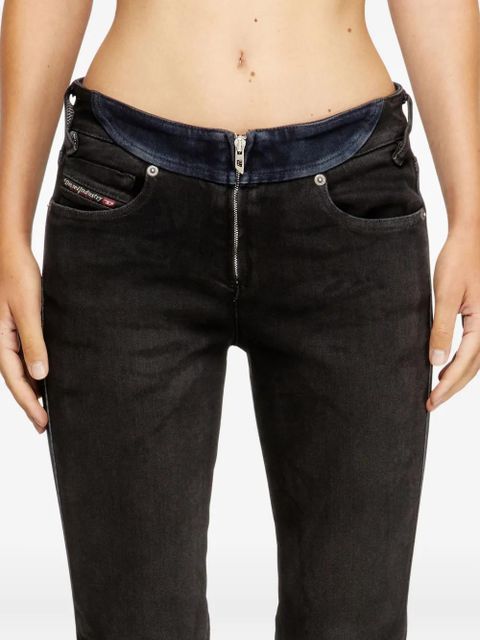 Diesel D-Bikee two-tone panelled jeans - Black
