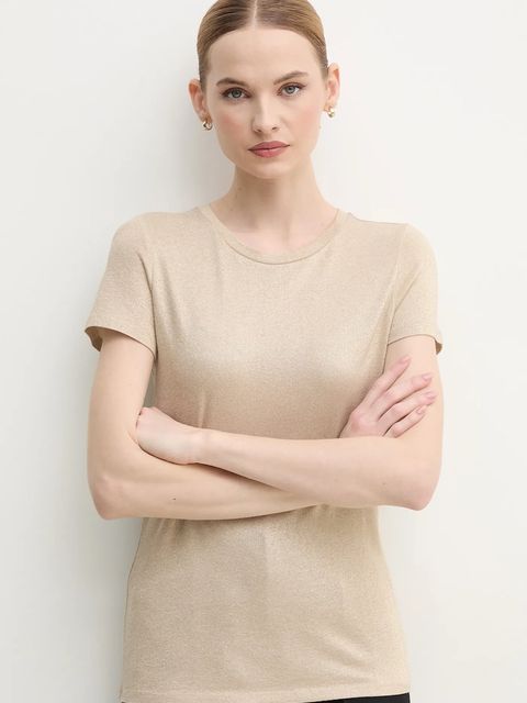 Marc Aurel t-shirt damski kolor beżowy 7632-7000-73813 - zdjęcie produktu nr 1