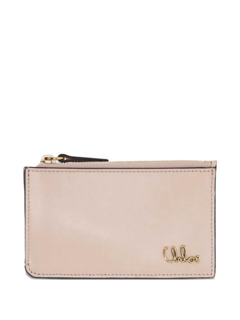Chloé logo zip wallet - Neutrals - zdjęcie produktu nr 1