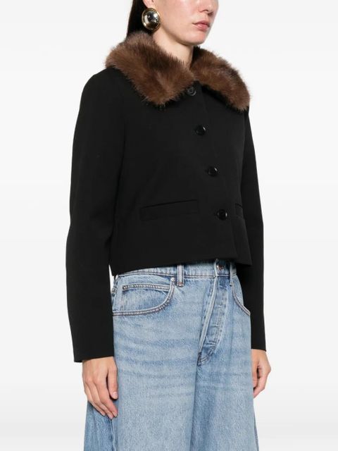 Maje collared jacket - Black