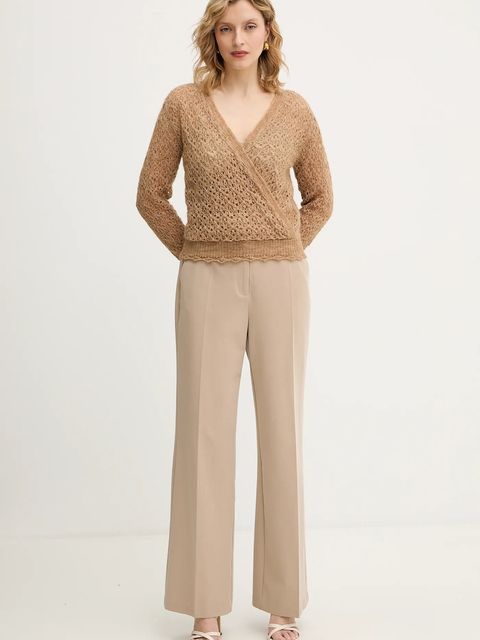 Twinset sweter z dodatkiem moheru damski kolor granatowy lekki 252TT3200 - zdjęcie produktu nr 2