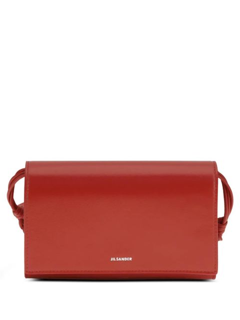 Jil Sander braided-strap leather wallet - Red - zdjęcie produktu nr 1
