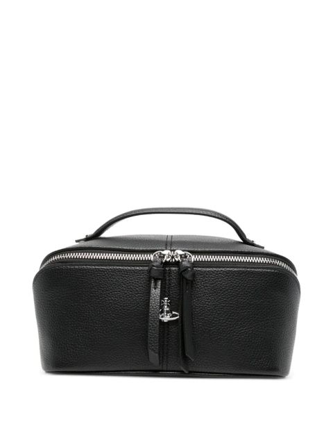 Vivienne Westwood Cosmetic Case Orb leather makeup bag - Black - zdjęcie produktu nr 1