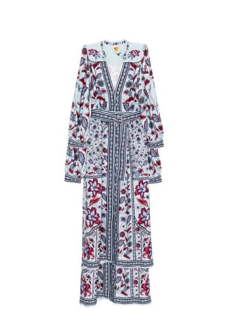 FARM Rio Marcelle floral belted midi dress - Blue - zdjęcie produktu nr 1