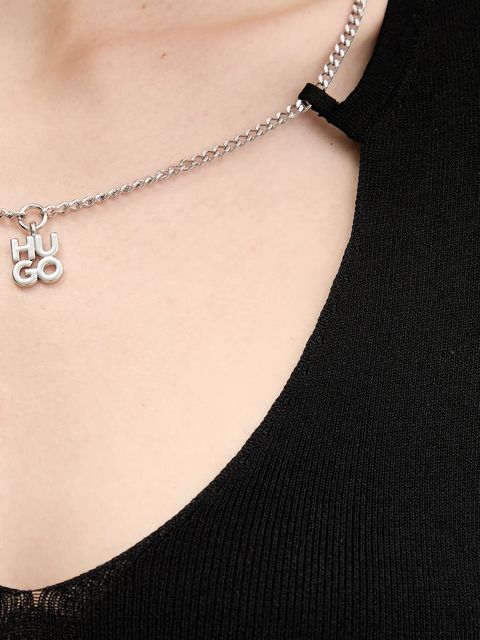 HUGO sukienka kolor czarny midi dopasowana 50548244