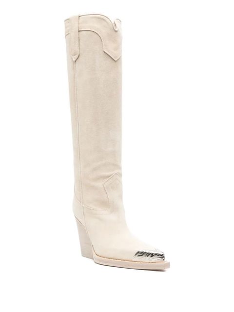 Paris Texas El Dorado metal toe 10mm suede boots - White - zdjęcie produktu nr 2