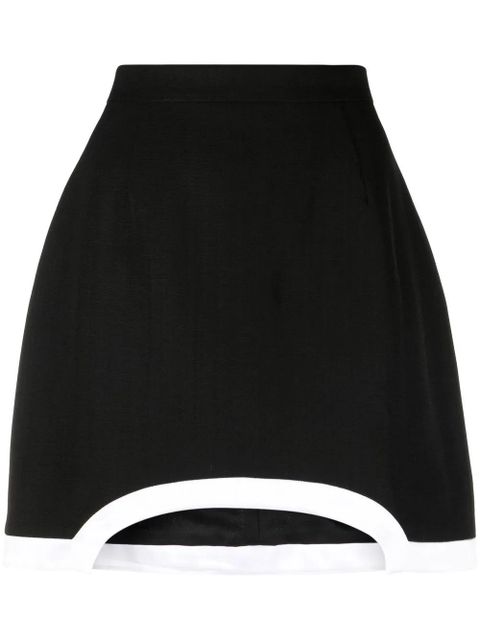 Casablanca cut-out contrast-trim mini skirt - Black - zdjęcie produktu nr 1