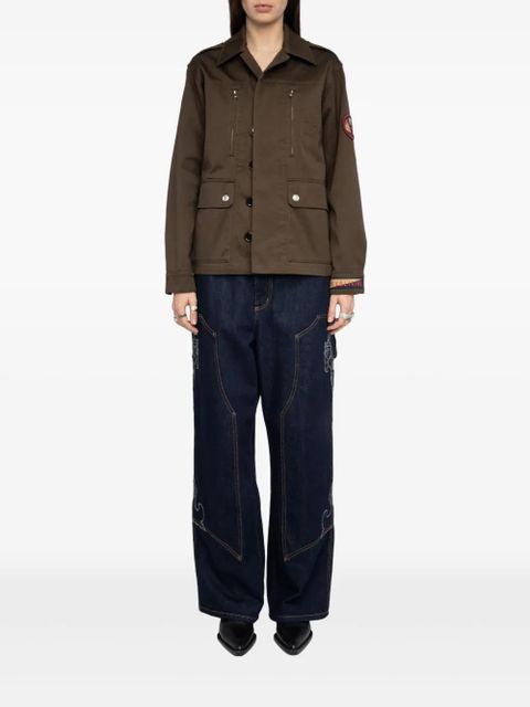 Zadig&Voltaire zip patch cotton jacket - Green