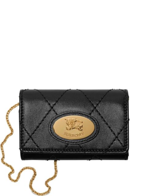 Burberry quilted chain card holder - Black