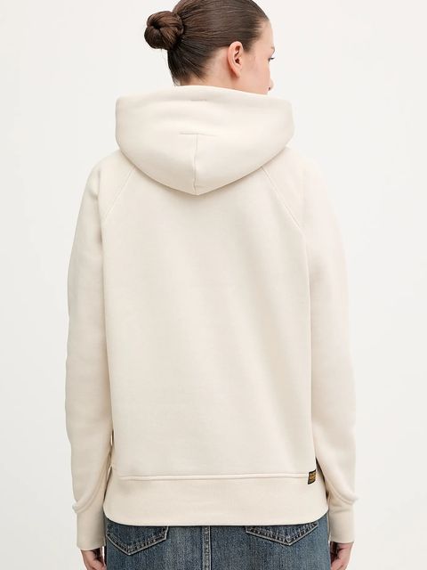G-Star Raw bluza damska kolor beżowy z kapturem gładka D21255-C235