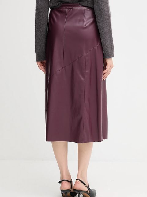 OUI spódnica kolor bordowy midi rozkloszowana 94517