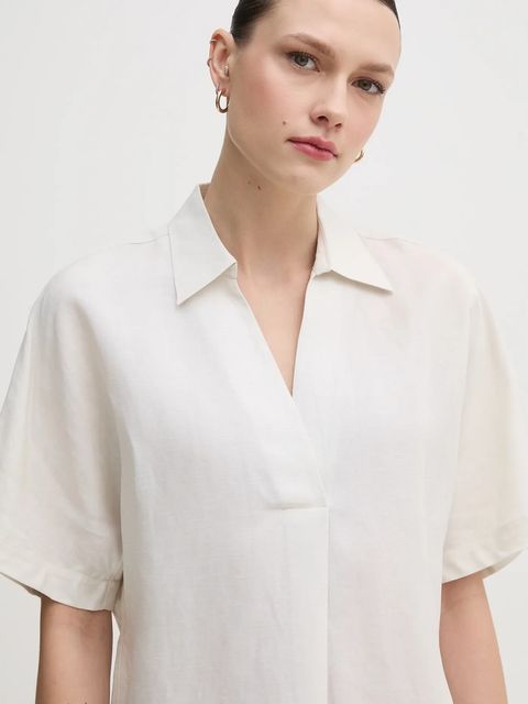 Calvin Klein sukienka z domieszką lnu