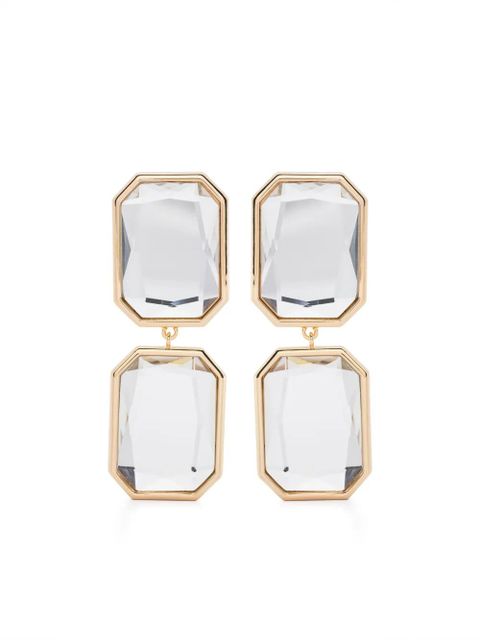 Self-Portrait Crystal Tiered earrings - Gold - zdjęcie produktu nr 1