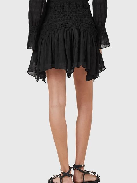 AllSaints spódnica PAMELA kolor czarny mini rozkloszowana W039RC