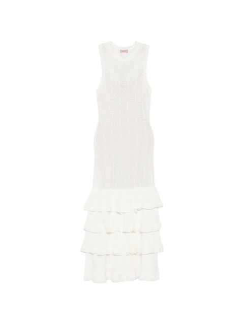 TWINSET ruffled midi dress - White - zdjęcie produktu nr 1