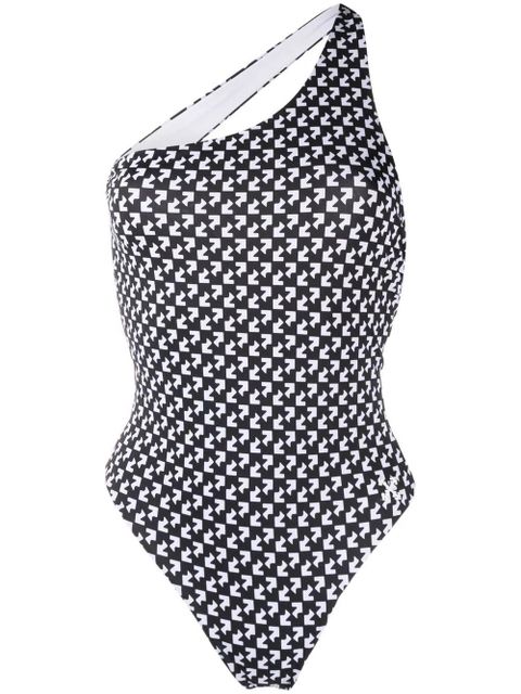 Off-White geometric pattern swimsuit - Black - zdjęcie produktu nr 1