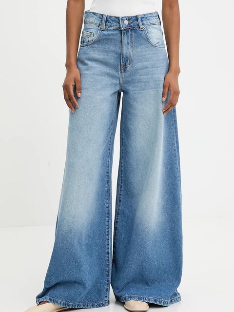 Answear.LAB jeansy bawełniane damskie kolor niebieski