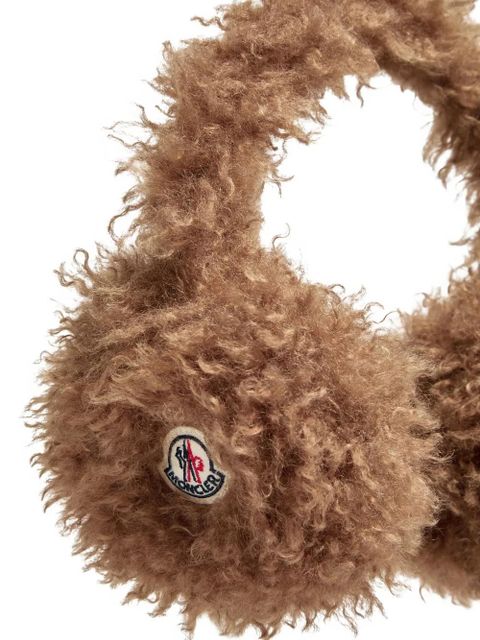 Moncler textured earmuffs - Brown