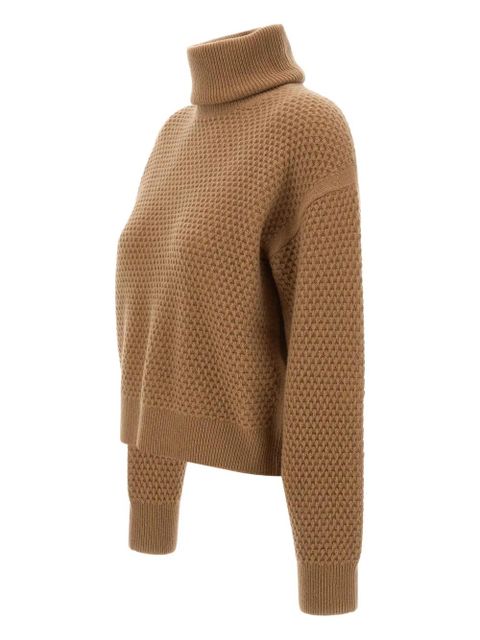 Max Mara honeycomb high-collar sweater - Brown - zdjęcie produktu nr 2