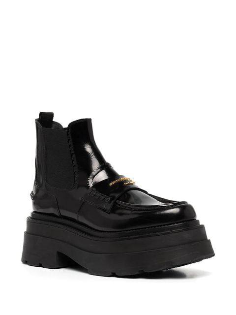 Alexander Wang logo-plaque chunky sole boots - Black - zdjęcie produktu nr 2