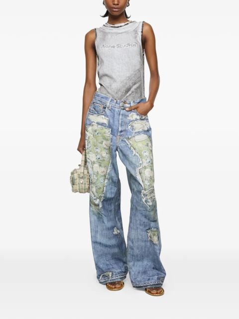 Acne Studios logo-print top - Grey - zdjęcie produktu nr 2