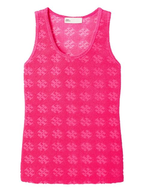Tory Burch sleeveless textured tank top - Pink - zdjęcie produktu nr 1