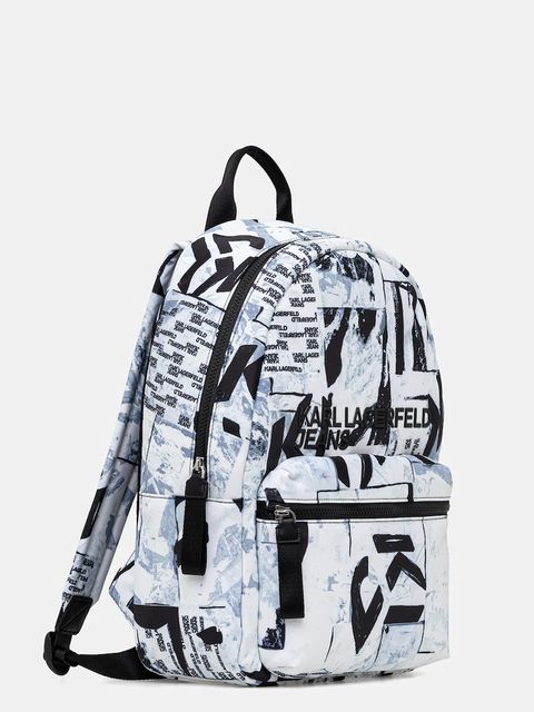 Karl Lagerfeld Jeans plecak kolor biały duży wzorzysty A4M30223 - zdjęcie produktu nr 2
