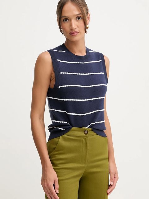 United Colors of Benetton top damski kolor granatowy 104ME10EC - zdjęcie produktu nr 1